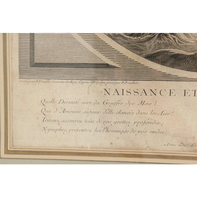 Gray 1747 the Birth and Triumph of Venus Framed Engraving For Sale - Image 8 of 13