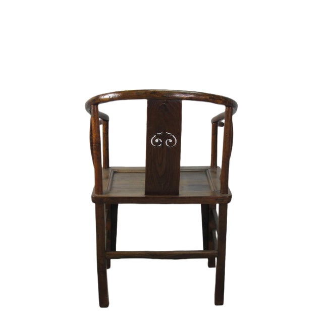 Antique Chinese Round Back Arm Chairs For Sale In Greensboro - Image 6 of 11
