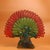 Late 20th Century Colored Glaze Figure of a Peacock in Full Display For Sale - Image 5 of 9