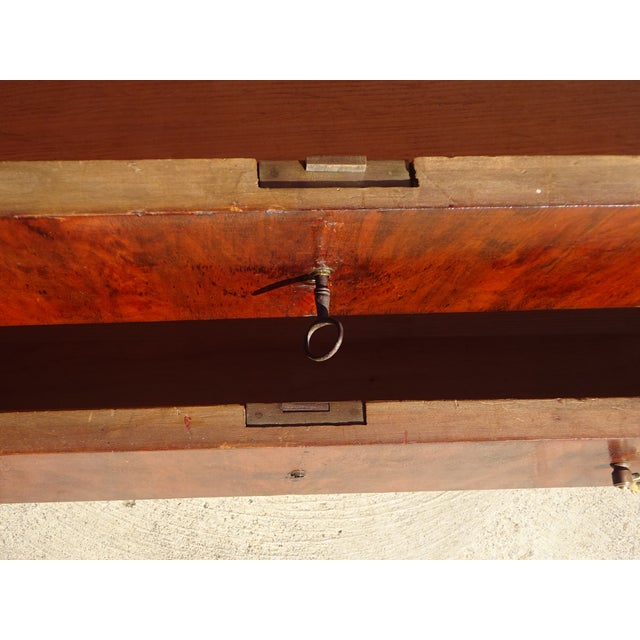 Antique Restoration Chest of Drawers in Mahogany Veneer with White Marble Top For Sale - Image 16 of 18
