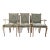 Late 20th Century Italian Regency Carved Faux Bois Cerused Dining Chairs - Set of 6 For Sale