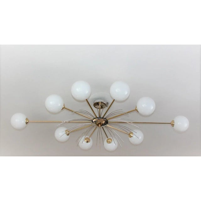 1960s Vintage Chandelier in the style of Stilnovo, 1970s For Sale - Image 5 of 11