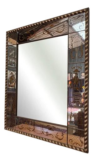 Large Venetian Style Wall Mirror, France, 1955
