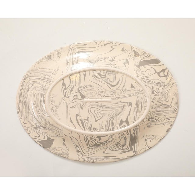 Ceramic Vintage Marbleized Platter II For Sale - Image 7 of 7
