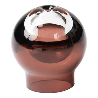 Mid 20th Century Iittala Tantrapallo Purple and Clear Scandinavian Glass Bud Vase For Sale