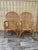 Franco Albini A Pair of Rattan Fan Back Lounge Chairs in the Franco Albini's Style. Circa 1980s For Sale - Image 4 of 18