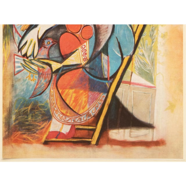 Pablo Picasso 1960s After Pablo Picasso "Woman on a Ladder", Period Full-Color Print For Sale - Image 4 of 9