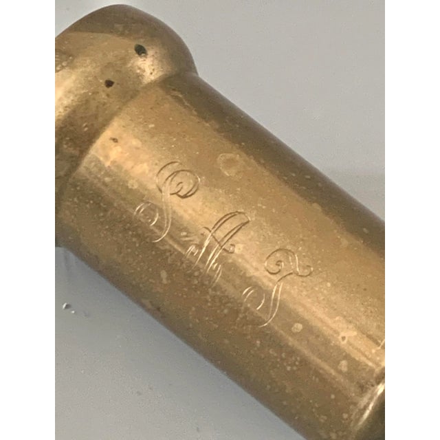 Mid Century Italian Solid Brass Closed Barrel Corkscrew For Sale In Miami - Image 6 of 9