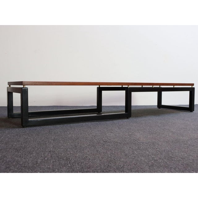 Sculptural low and and long coffee table/bench designed by Paul Tuttle, Michael Taylor, and Winsor White for Baker...