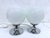 Small Vintage Space Age Spherical Table Lamps in Chrome and Glass, 1970s, Set of 2 For Sale - Image 6 of 7