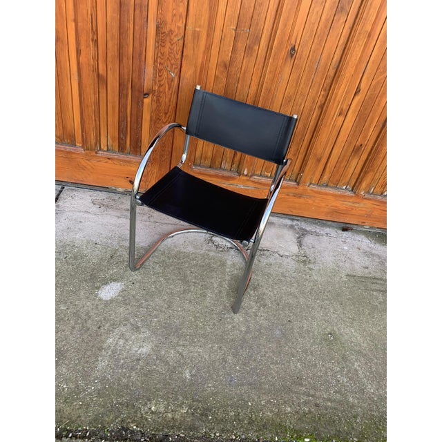 Set of Vintage Italian Bauhaus Chrome Dining Chairs, 1970s For Sale - Image 4 of 10