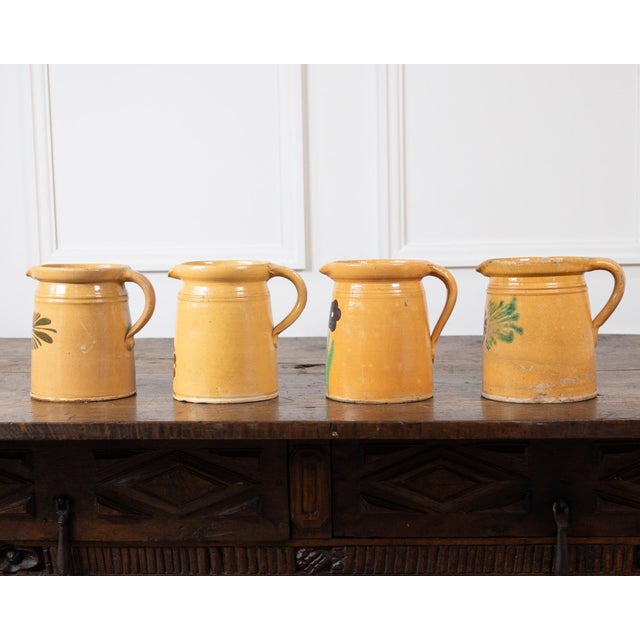 Ceramic 19th Century French Terracotta Pottery Pitchers With Floral Décor For Sale - Image 7 of 7