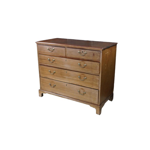 English Antique 18th Century George III Scottish String Inlaid Mahogany Chest of Drawers For Sale - Image 3 of 18