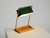 Brown Large Table Lamp with Brass Frame, Teak Base, and Green Lampshade from Temde, 1960s For Sale - Image 8 of 18