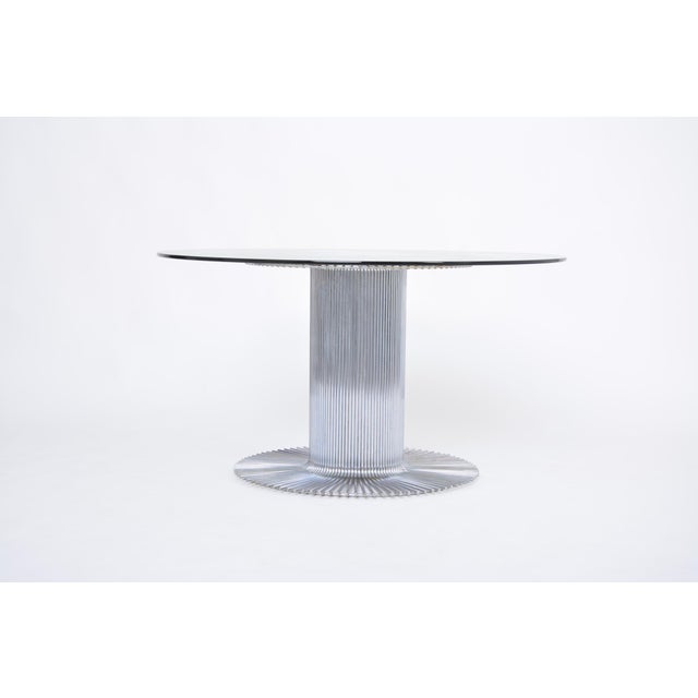 Gastone Rinaldi Italian Dining Table in Chromed Metal and Glass by Gastone Rinaldi, 1970s For Sale - Image 4 of 16