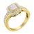Contemporary 10KT Yellow Gold Diamond Cocktail Ring (5/8 cttw, H-I Color, SI2-I1 Clarity) For Sale - Image 3 of 7