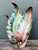 American Vintage 1950s Glazed Ceramic Leaf Light For Sale - Image 3 of 12