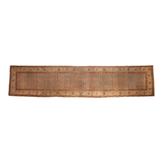 Vintage Distressed Bijar Rug Runner - 3'5" x 16'3" For Sale