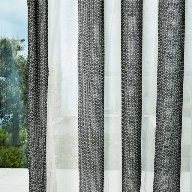 Harlequin Ether Fabric in Chalk/Black Earth For Sale