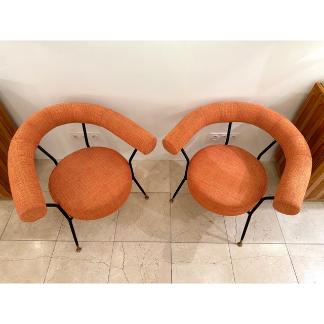 Mid-Century Modern Armchairs by Ipe Bologne, Italy, 1950s For Sale - Image 9 of 13