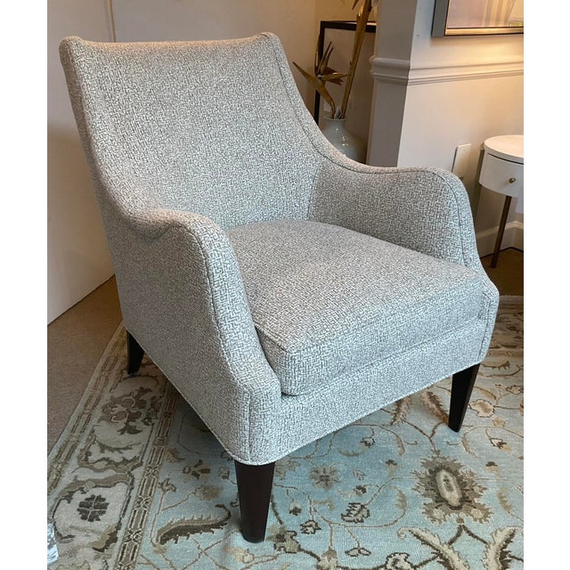 Beige Hickory Chair Modern Gray and Beige Abstract Lounge Chair For Sale - Image 8 of 8