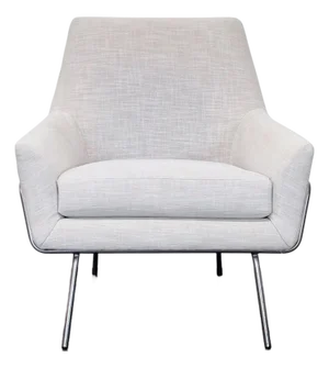 West Elm Contemporary Lounge Accent Chair in Oatmeal Upholstery