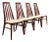 1970s Restored Danish Mid Century Modern Rosewood "Eva" Dining Chairs by Niels Koefoed For Sale