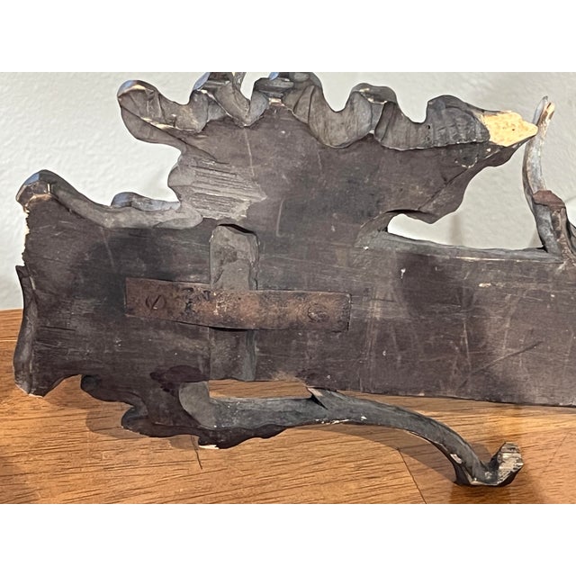 Antique 19th Century German Black Forest Carved Wood and Antler Wall Rack For Sale - Image 10 of 12