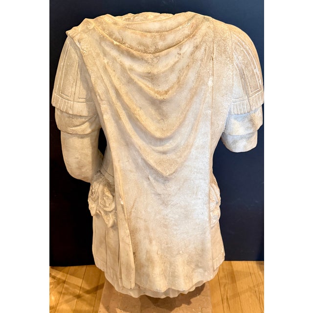 Life-Size Carved Marble Torso of a Roman Soldier, 20th Century For Sale - Image 12 of 15