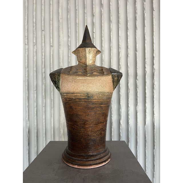 Large Sculptural Ceramic Chess Set from Maria Kenarova, Set of 32 For Sale - Image 9 of 18