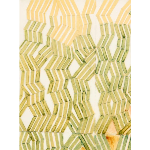 Paper Joseph L. Gardella Zig-Zag Composition Mixed Media For Sale - Image 7 of 10