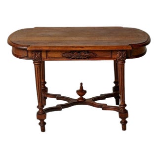 Early 20th Century French Louis XVI Style Oak Coffee Table For Sale