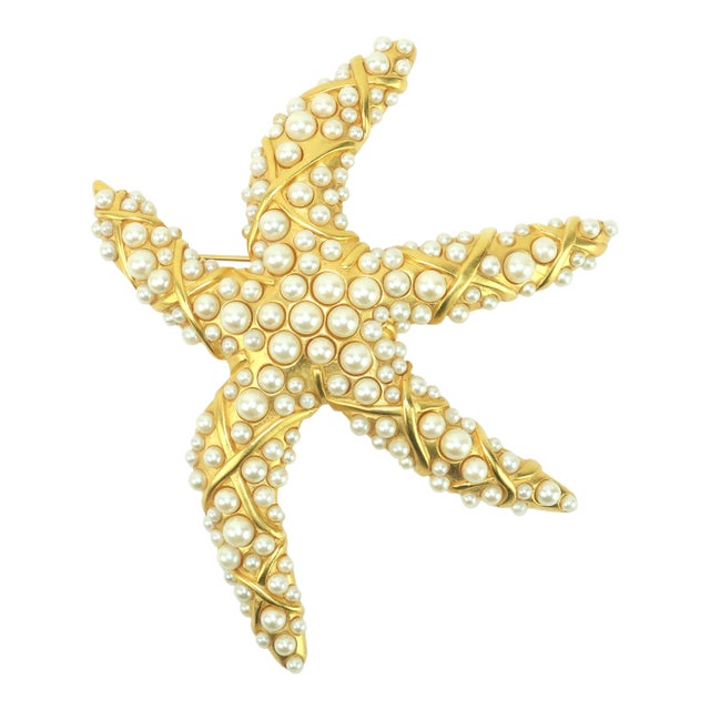 Karl Lagerfeld Large Starfish Brooch, 1980's For Sale