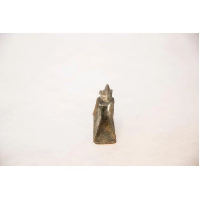 Tribal Vintage African Oxidized Copper Person Posing For Sale - Image 3 of 6