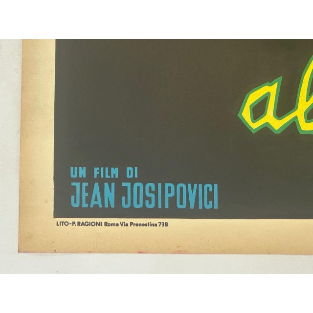 Vintage Italian Crime in the Mirror Movie Poster, 1964 For Sale - Image 4 of 6