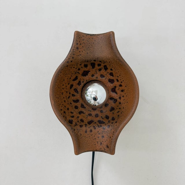 Vintage Ceramic Wall Lamp by Cari Zalloni, 1970s, in Good conditions. Designed 1970 to 1979 I have official proof of...