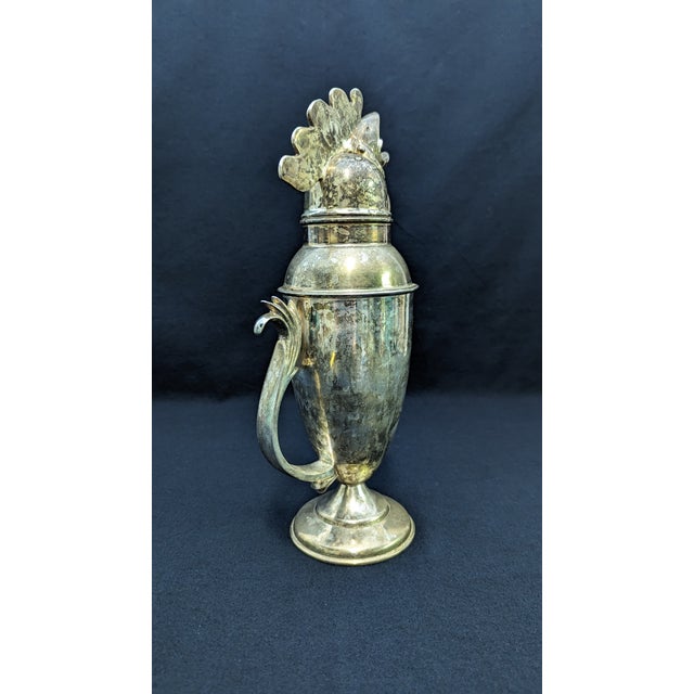 Art Deco Vintage Restoration Hardware Rooster Martini Shaker 1990s For Sale - Image 3 of 8