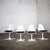 Mid-20th Century MCM Burke Tulip Side Chairs No 103 White Shell Black Cushions Oval Stationary 4 Prong Base Set of 4 For Sale - Image 15 of 18