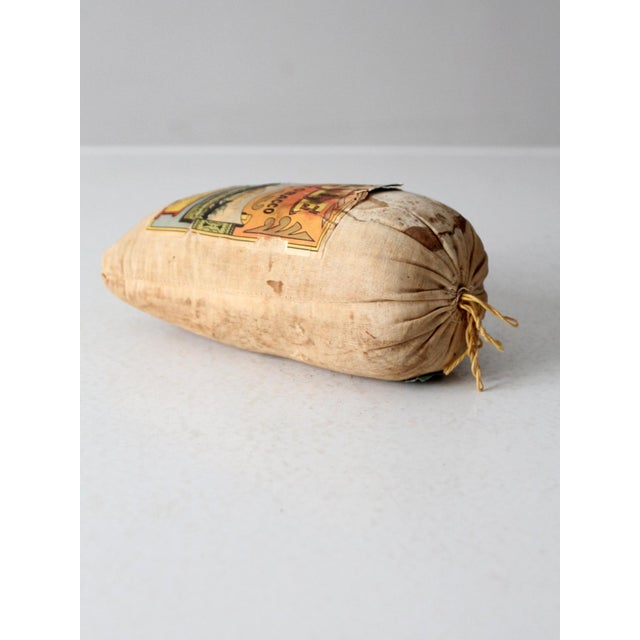 Cream Antique Whale Smoking Tobacco Cloth Pouch For Sale - Image 8 of 10