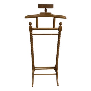 Vintage Gentleman's Dumb Valet Suit Hanger in Beech, 1960s For Sale