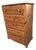 Vintage Pine Tallboy Chest of 5 Drawers, 1980s For Sale