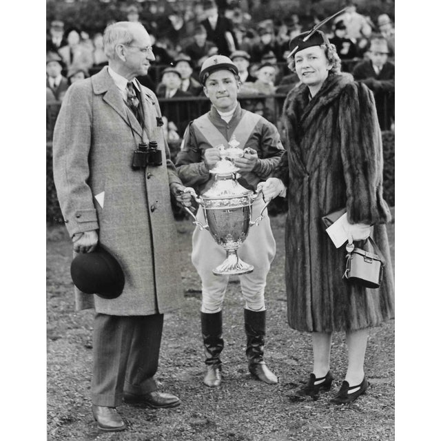 1939 Horse Racing Trophy & Jockey Photograph For Sale - Image 4 of 4