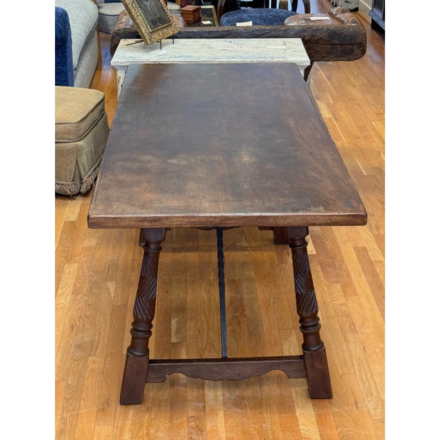 Early 19th Century French Provincial "Basque" Trestle Table For Sale - Image 10 of 13