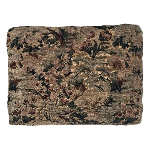 Antique French Walnut Ottoman Footstool W/ Floral Carving & Cabriole Legs 1910s For Sale - Image 10 of 16