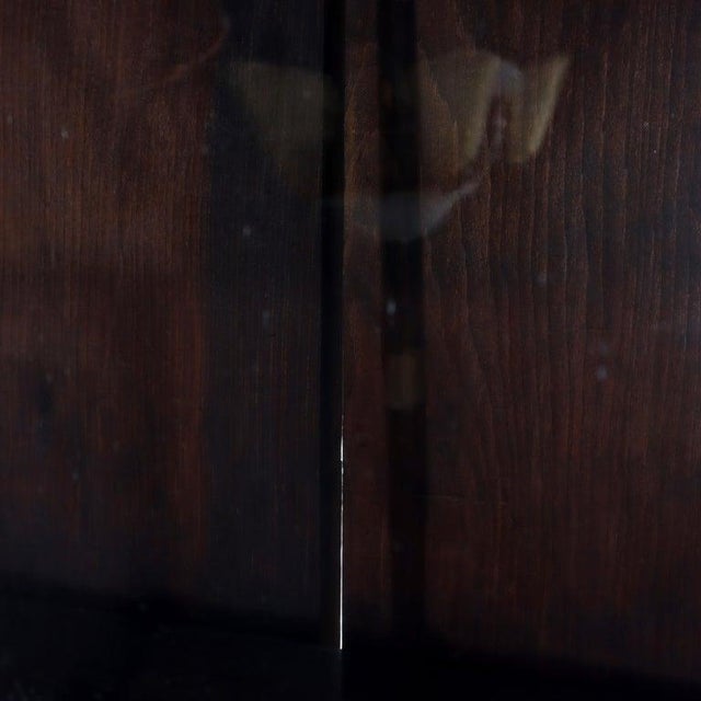 Oversized Antique Sheraton Flame Mahogany Step Back Cupboard C1830 For Sale - Image 4 of 18