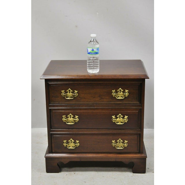 Pennsylvania House Cherry Wood Chippendale Bachelor Chest Nightstand
