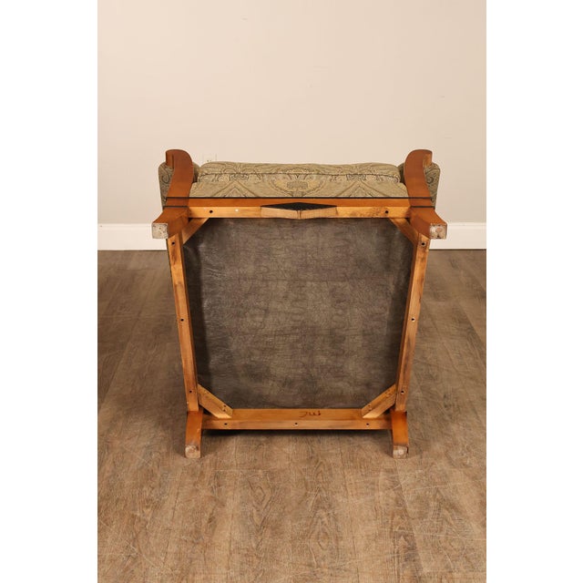 Sherrill Biedermeier Style Upholstered Armchair With Exposed Wood Frame For Sale - Image 17 of 18
