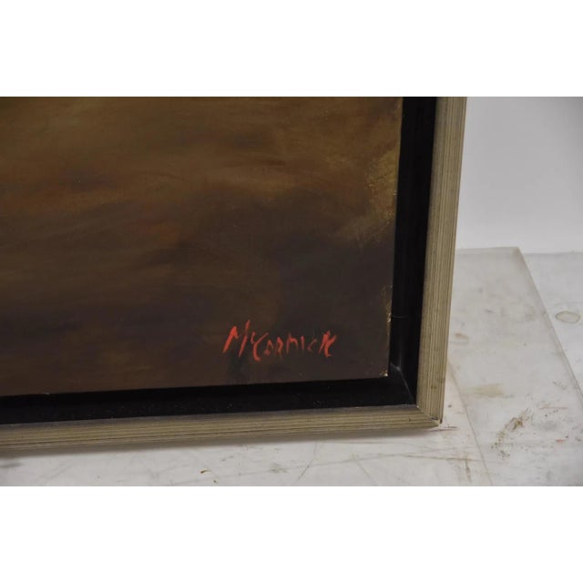 Textile Late 20th Century Harry McCormick , Oil Painting Woman on Beach, Framed For Sale - Image 7 of 8