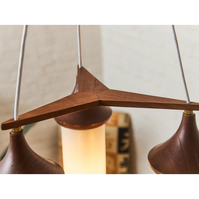 Wood Vintage Danish Modern Mobil Hanging Lamp For Sale - Image 7 of 12