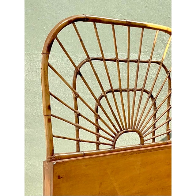 Infuse your master suite with breezy, tropical charm using this stunning vintage king-size rattan headboard. Featuring a...